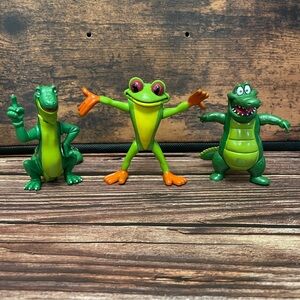 Rainforest Cafe 3 PCS Vintage 2000 Wild Bunch Animal Figures Toys (SKU: 1TO)